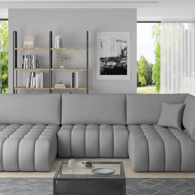 Großes U-förmiges Sofa LIOR - grau 1, linke Ausführung