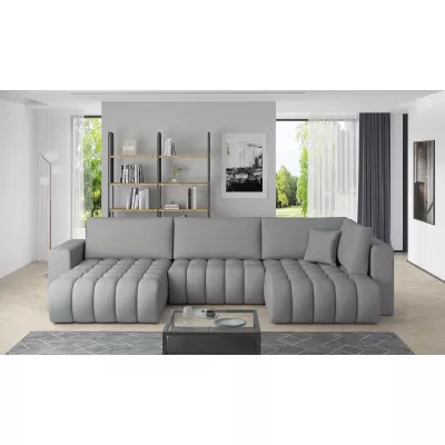 Großes U-förmiges Sofa LIOR - grau 1, linke Ausführung