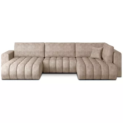 Großes U-förmiges Sofa LIOR – hellbeige, linke Ausführung