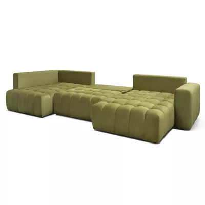 Großes U-förmiges Sofa LIOR – hellgrün, linke Ausführung