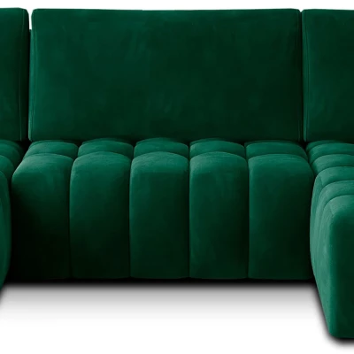 Großes U-förmiges Sofa LIOR – flaschengrün, linke Ausführung