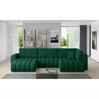Großes U-förmiges Sofa LIOR – grün, linke Ausführung