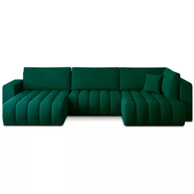 Großes U-förmiges Sofa LIOR – grün, linke Ausführung