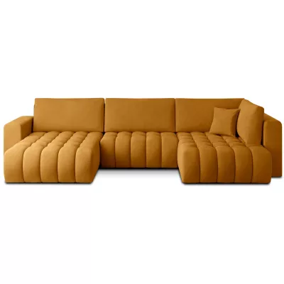 Großes U-förmiges Sofa LIOR – Honig, linke Ausführung