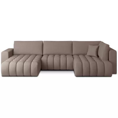 Großes U-förmiges Sofa LIOR – dunkelbeige, linke Ausführung
