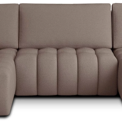 Großes U-förmiges Sofa LIOR – dunkelbeige, echtes Design