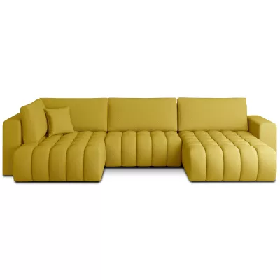 Großes U-förmiges Sofa LIOR – gelb, rechte Ausführung