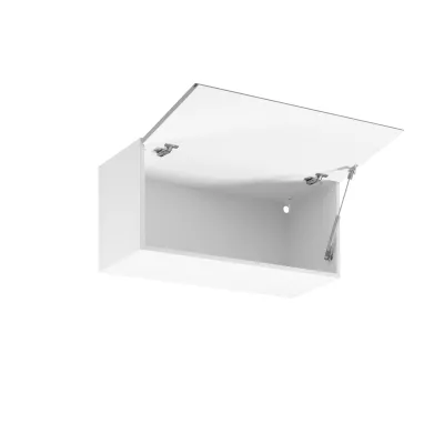 Hängeschrank mit Flügeltüren ARBOR – Breite 80 cm, glänzend grau/weiß