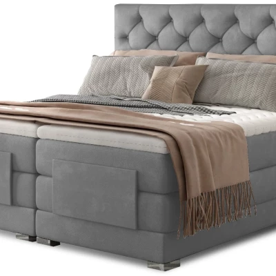 Verstellbares Boxspringbett 140x200 LIVANO - Esche