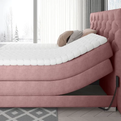 Verstellbares Boxspringbett 140x200 LIVANO - gelb