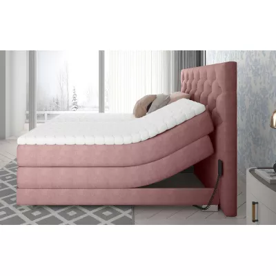 Verstellbares Boxspringbett 140x200 LIVANO - gelb