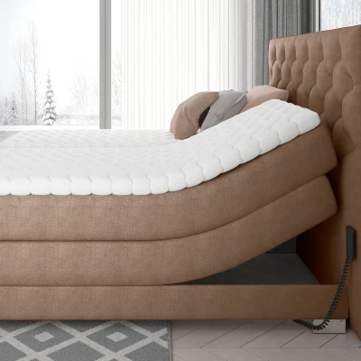 Verstellbares Boxspringbett 140x200 LIVANO - beige
