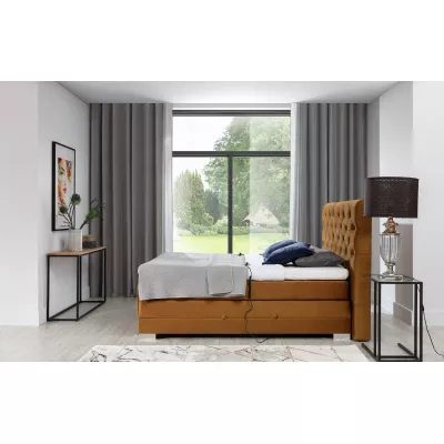 Elektrisch verstellbares Bett 160x200 LIVANO - gelb