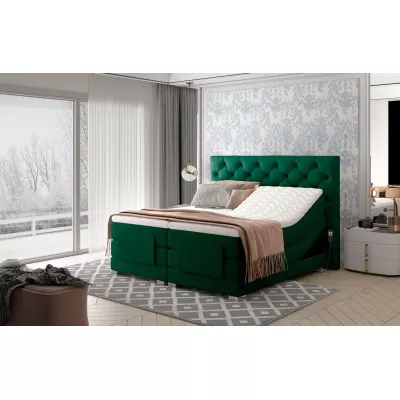 Elektrisch verstellbares Bett 160x200 LIVANO - Flaschengrün