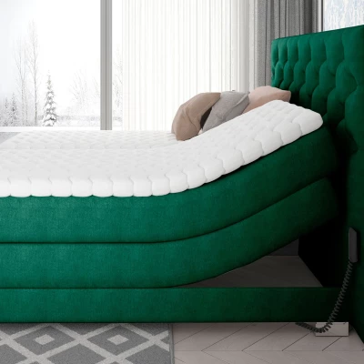 Elektrisch verstellbares Bett 160x200 LIVANO - Flaschengrün