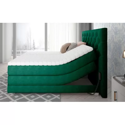 Elektrisch verstellbares Bett 160x200 LIVANO - Flaschengrün