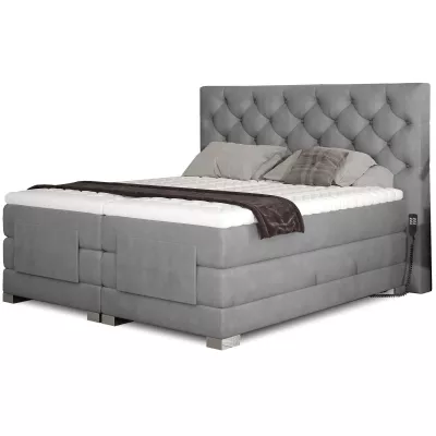 Verstellbares Doppelbett 180x200 LIVANO - Hellgrau