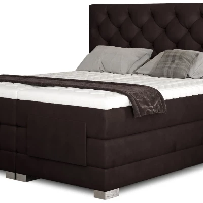 Verstellbares Doppelbett 180x200 LIVANO - dunkelbraun