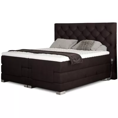 Verstellbares Doppelbett 180x200 LIVANO - dunkelbraun