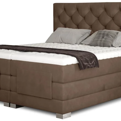 Verstellbares Doppelbett 180x200 LIVANO - hellbraun