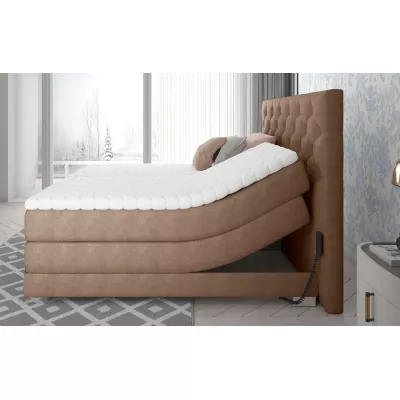 Verstellbares Doppelbett 180x200 LIVANO - hellbraun