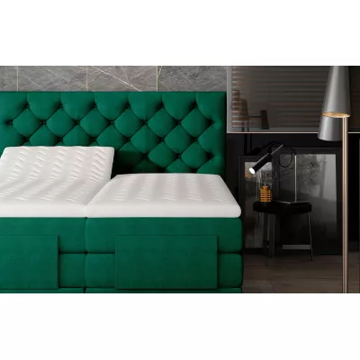 Verstellbares Doppelbett 180x200 LIVANO - Flaschengrün