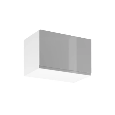 Hängeschrank mit Flügeltüren ARBOR – Breite 60 cm, glänzend grau/weiß