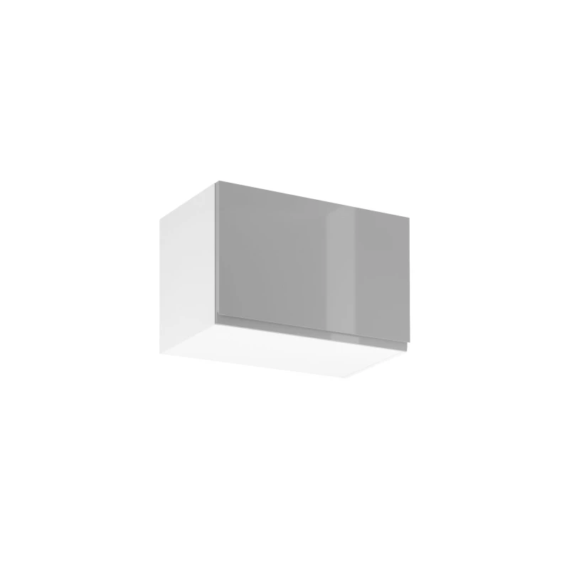 Hängeschrank mit Flügeltüren ARBOR – Breite 60 cm, glänzend grau/weiß