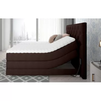 Verstellbares Doppelbett 180x200 LIVANO - schwarzes Öko-Leder