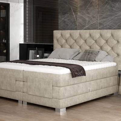 Verstellbares Doppelbett 180x200 LIVANO - beige
