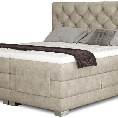 Verstellbares Doppelbett 180x200 LIVANO - beige