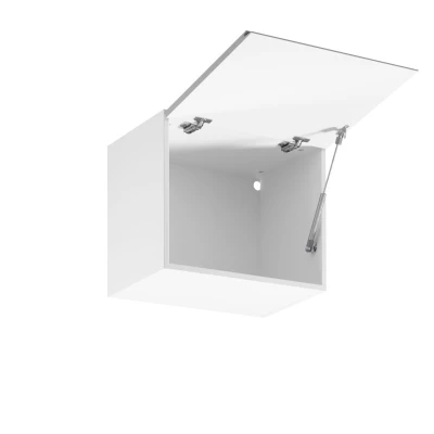 ARBOR Hängeschrank mit Klappfunktion – Breite 50 cm, Hochglanzgrau/Weiß