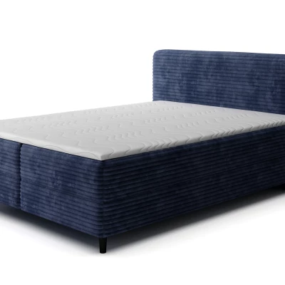 Kontinentales Bett mit Stauraum 160x200 CELINO - dunkelblau