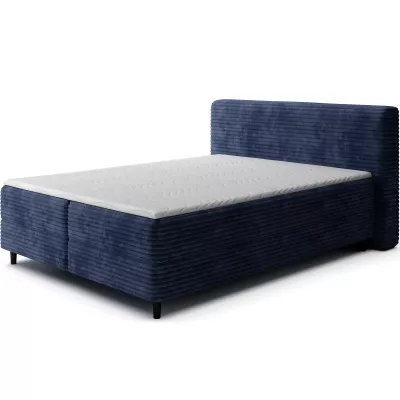 Kontinentales Bett mit Stauraum 160x200 CELINO - dunkelblau