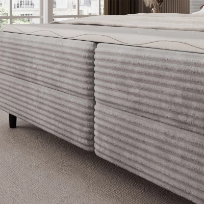 Doppelbett (180x200 cm) CELINO - hellgrau