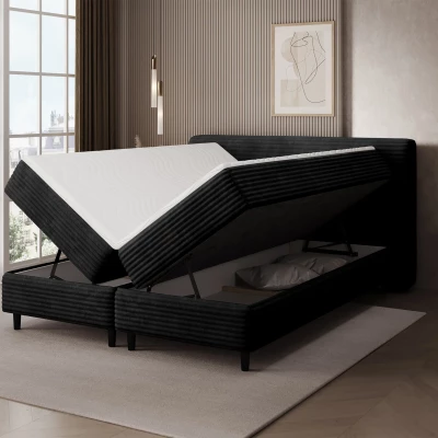 Doppelbett (180x200 cm) CELINO - schwarz
