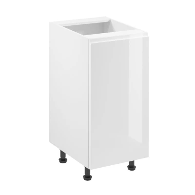 ARBOR Unterschrank mit einer Tür – Breite 40 cm, Hochglanzweiß/Weiß, rechte Ausführung
