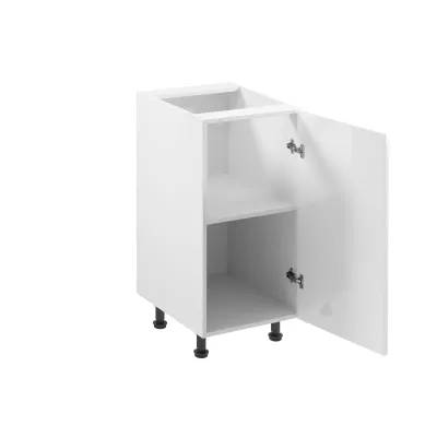 ARBOR Unterschrank mit einer Tür – Breite 40 cm, Hochglanzweiß/Weiß, rechte Ausführung