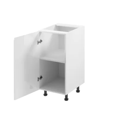 ARBOR Unterschrank mit einer Tür – Breite 40 cm, Hochglanzweiß/Weiß, Ausführung links