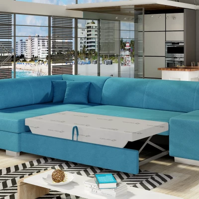 Wohnzimmersofa AMALTHEA - blau, linke Ecke