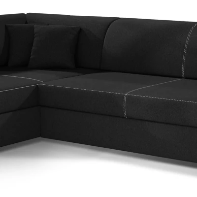 Wohnzimmersofa AMALTHEA – schwarz, linke Ecke