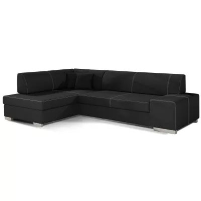 Wohnzimmersofa AMALTHEA – schwarz, linke Ecke