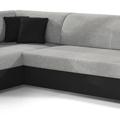 Wohnzimmersofa AMALTHEA – grau/schwarz, linke Ecke