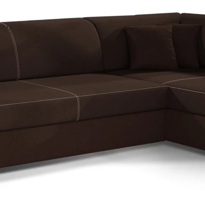 Wohnzimmersofa AMALTHEA – dunkelbraun, rechte Ecke