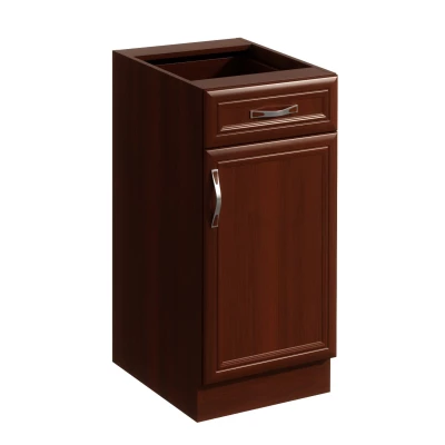 SILVARA Unterschrank mit Schublade – Breite 40 cm, Nussbaum, Echtholz-Finish