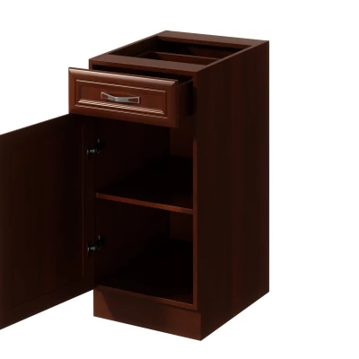 Unterschrank mit Schublade SILVARA – Breite 40 cm, Nussbaum, linke Ausführung