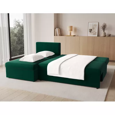 Klapp-Ecksofa BLAISE - Dunkelgrün