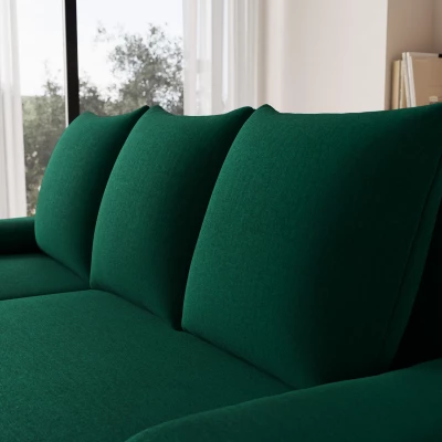 Klapp-Ecksofa BLAISE - Dunkelgrün