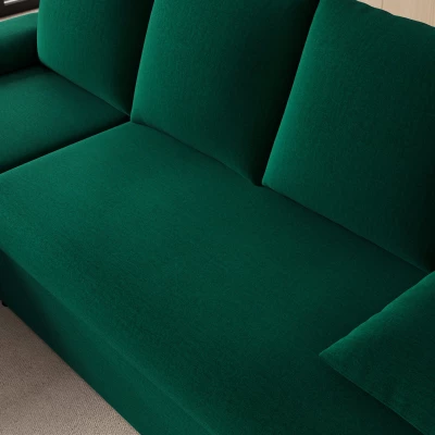 Klapp-Ecksofa BLAISE - Dunkelgrün