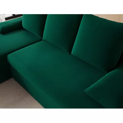 Klapp-Ecksofa BLAISE - Dunkelgrün